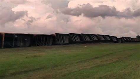 ap tracking system|High winds, possibly from a tornado, derail 43 train cars in North .